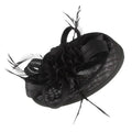 Vintage Hair Clip Flower Fascinator Hat with Feathers