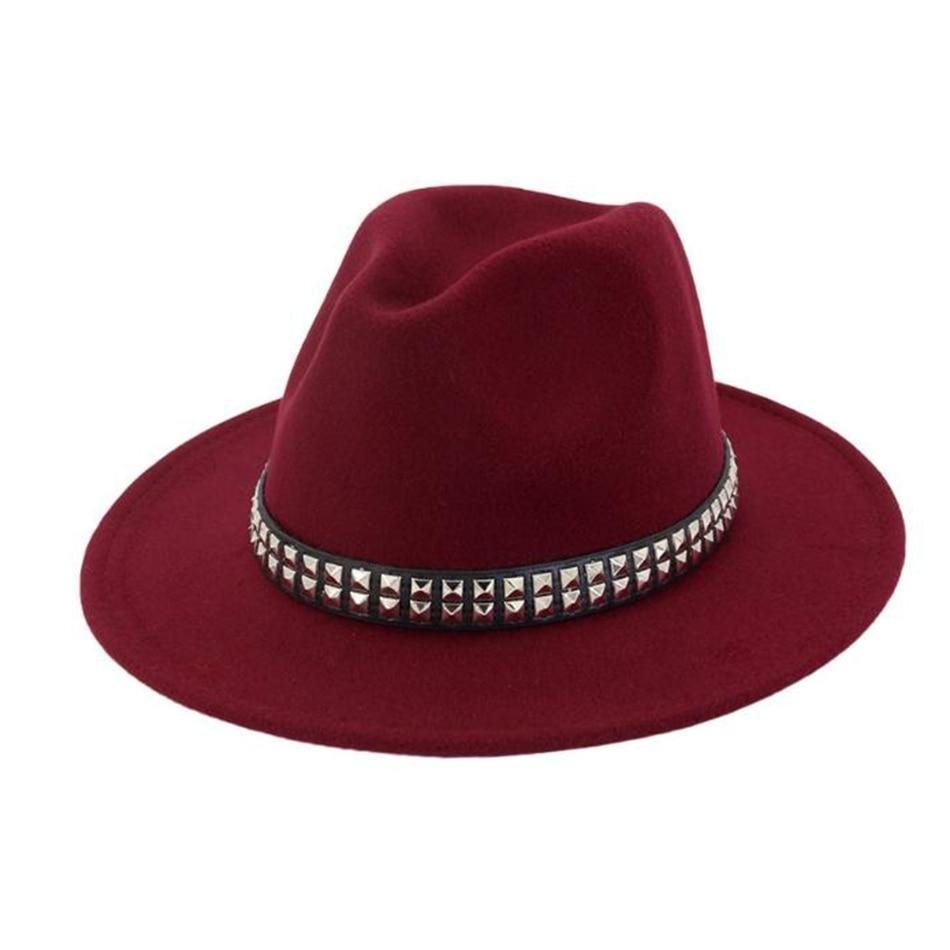 Wide Brim Cotton Fedora Panama Hat with Metal Sequins Hatband