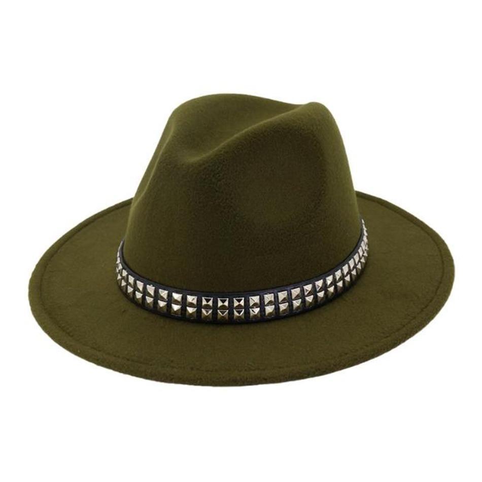 Wide Brim Cotton Fedora Panama Hat with Metal Sequins Hatband