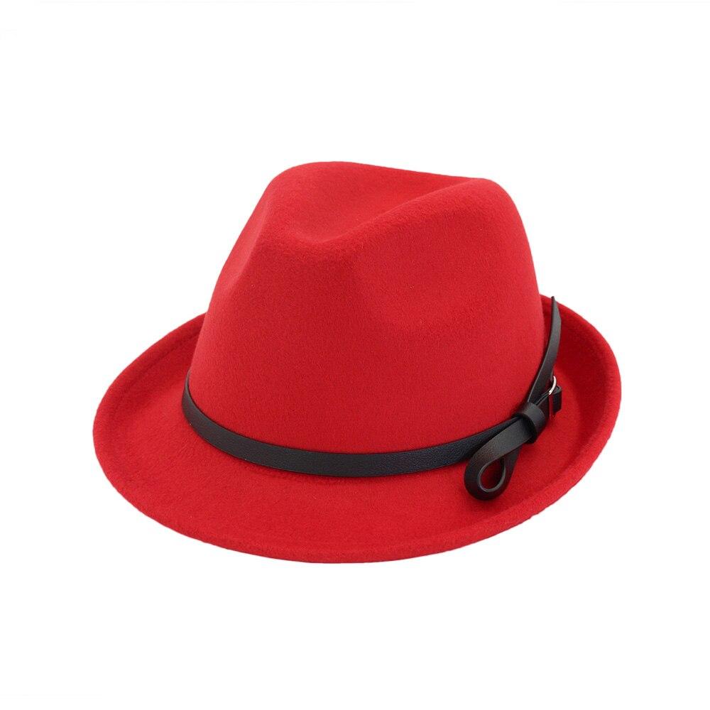 Vintage Trilby-Hut aus Wollfilz mit schwarzem Gürtel-Hutband
