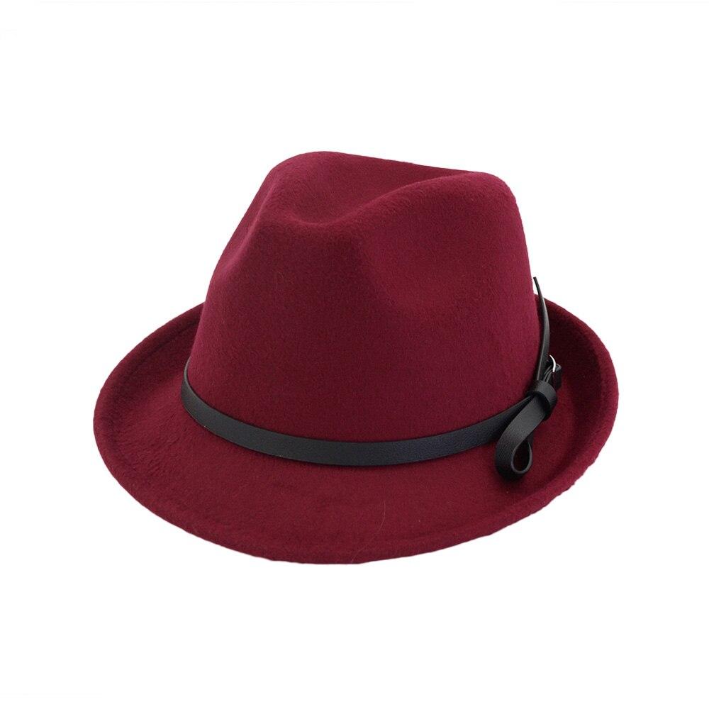 Vintage Trilby-Hut aus Wollfilz mit schwarzem Gürtel-Hutband