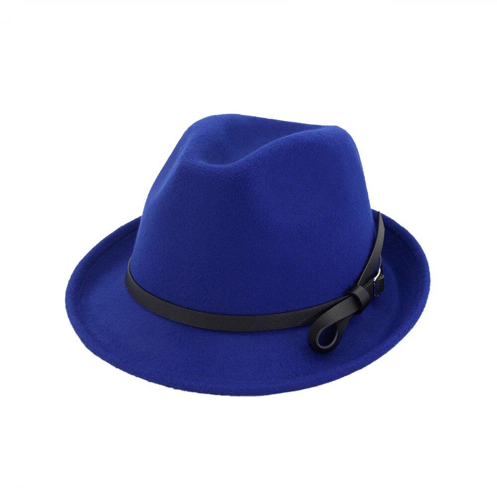 Vintage Trilby-Hut aus Wollfilz mit schwarzem Gürtel-Hutband