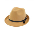 Vintage Trilby-Hut aus Wollfilz mit schwarzem Gürtel-Hutband