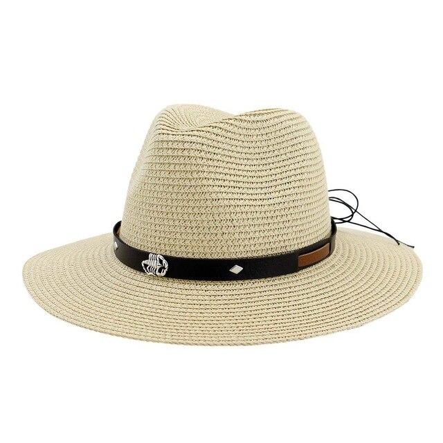 Straw Panama Hat with Scorpion Belt