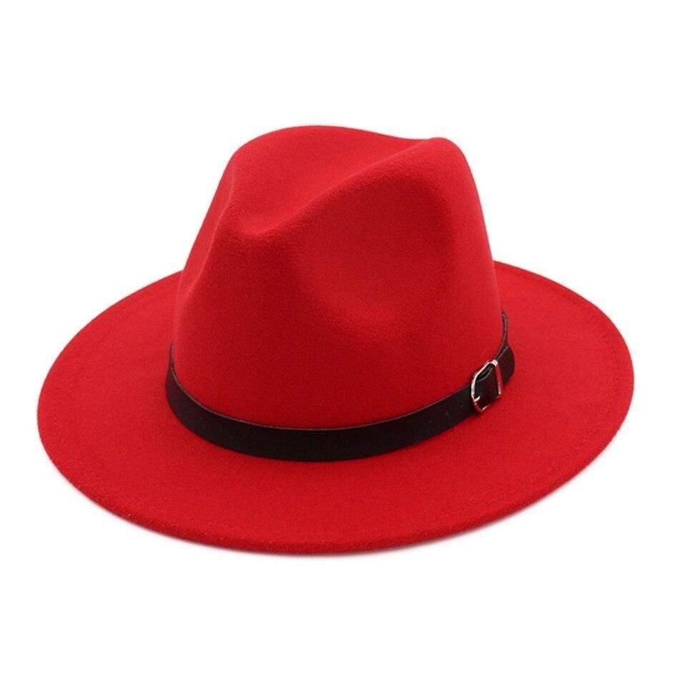 Wide Brim Vintage Wool Fedora Panama Summer Hat