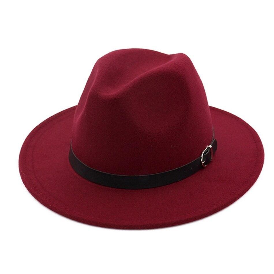 Wide Brim Vintage Wool Fedora Panama Summer Hat