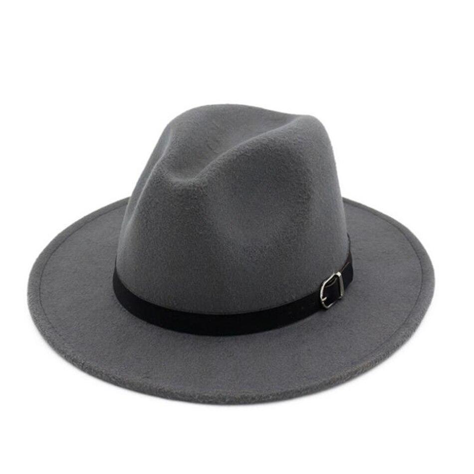 Wide Brim Vintage Wool Fedora Panama Summer Hat