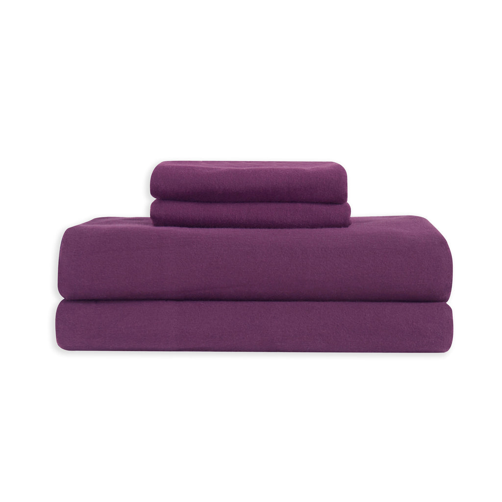 Elegant Comfort 4-Piece Cotton Flannel Sheet Set - 100% Turkish Cotton