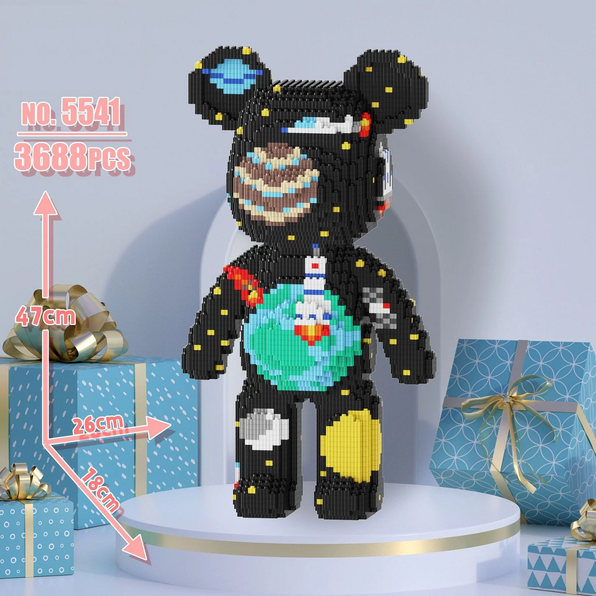 3688-Piece Oversized Bear Building Blocks Set