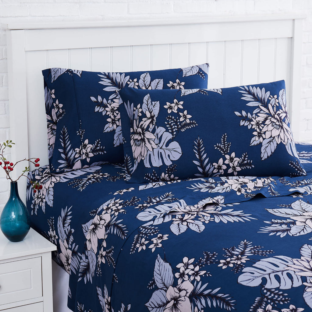 Southshore Fine Linens Flora Extra Deep Pocket 100% Cotton Printed Sheet Set