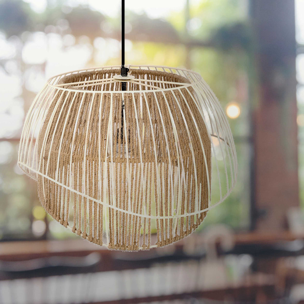 River of Goods Hanging Lamp - Ivory, Natural & Black