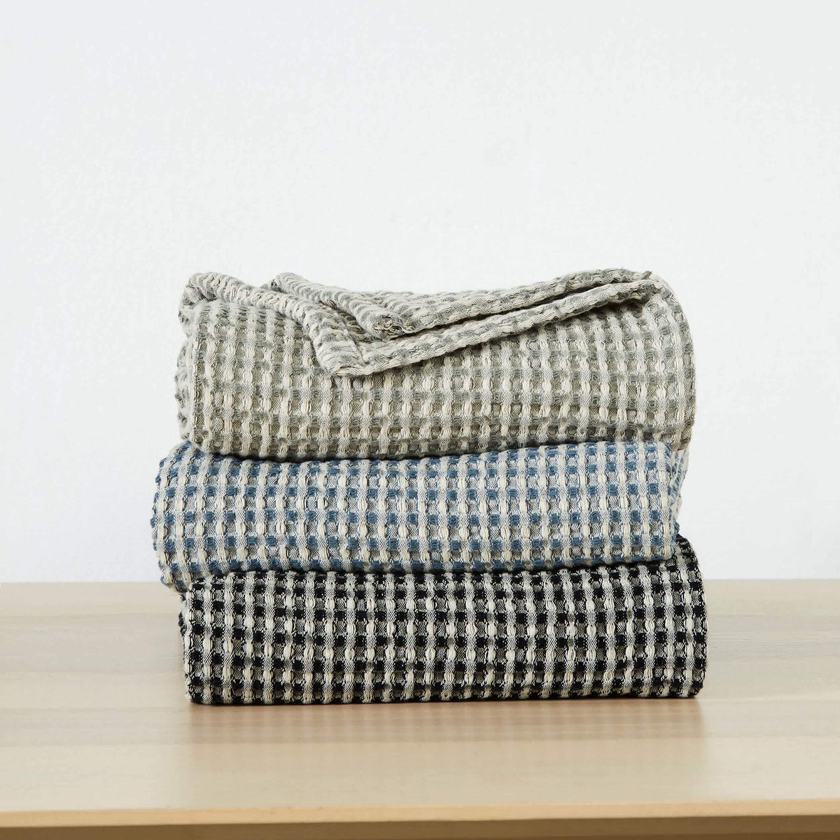 Southshore Fine Linens Tama Cotton Waffle Blankets and Throws