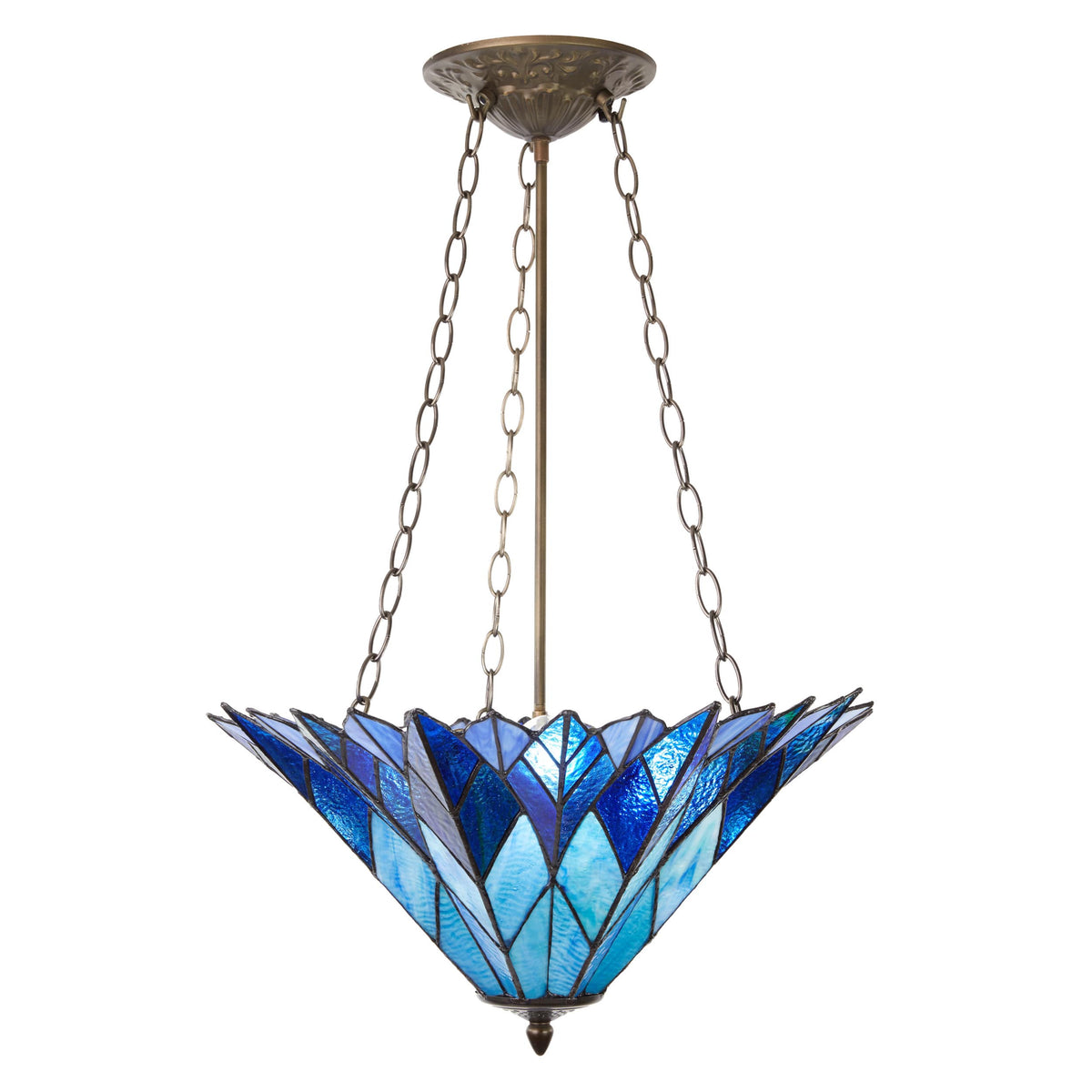 River of Goods Graceful Azura Unique Tiffany Style Shade Pendant Light