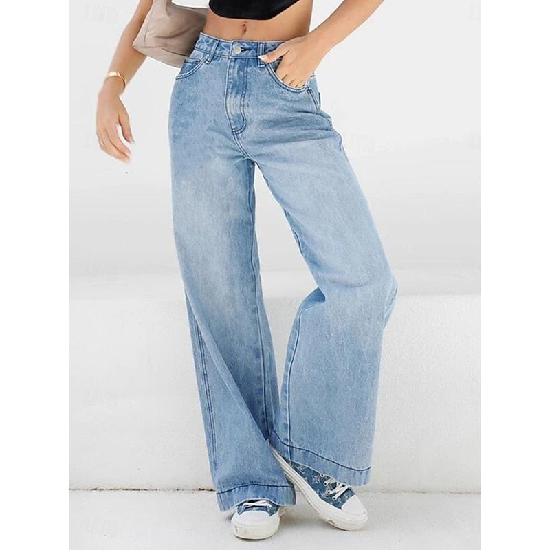 Lorna | Lässige Jeans mit weitem Bein