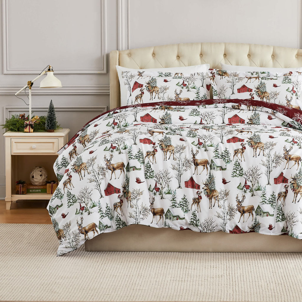 Southshore Fine Linens White Christmas Oversized Comforters Set