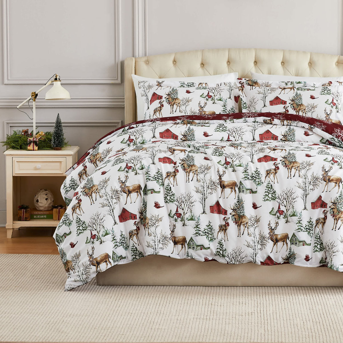 Southshore Fine Linens White Christmas Oversized Comforters Set
