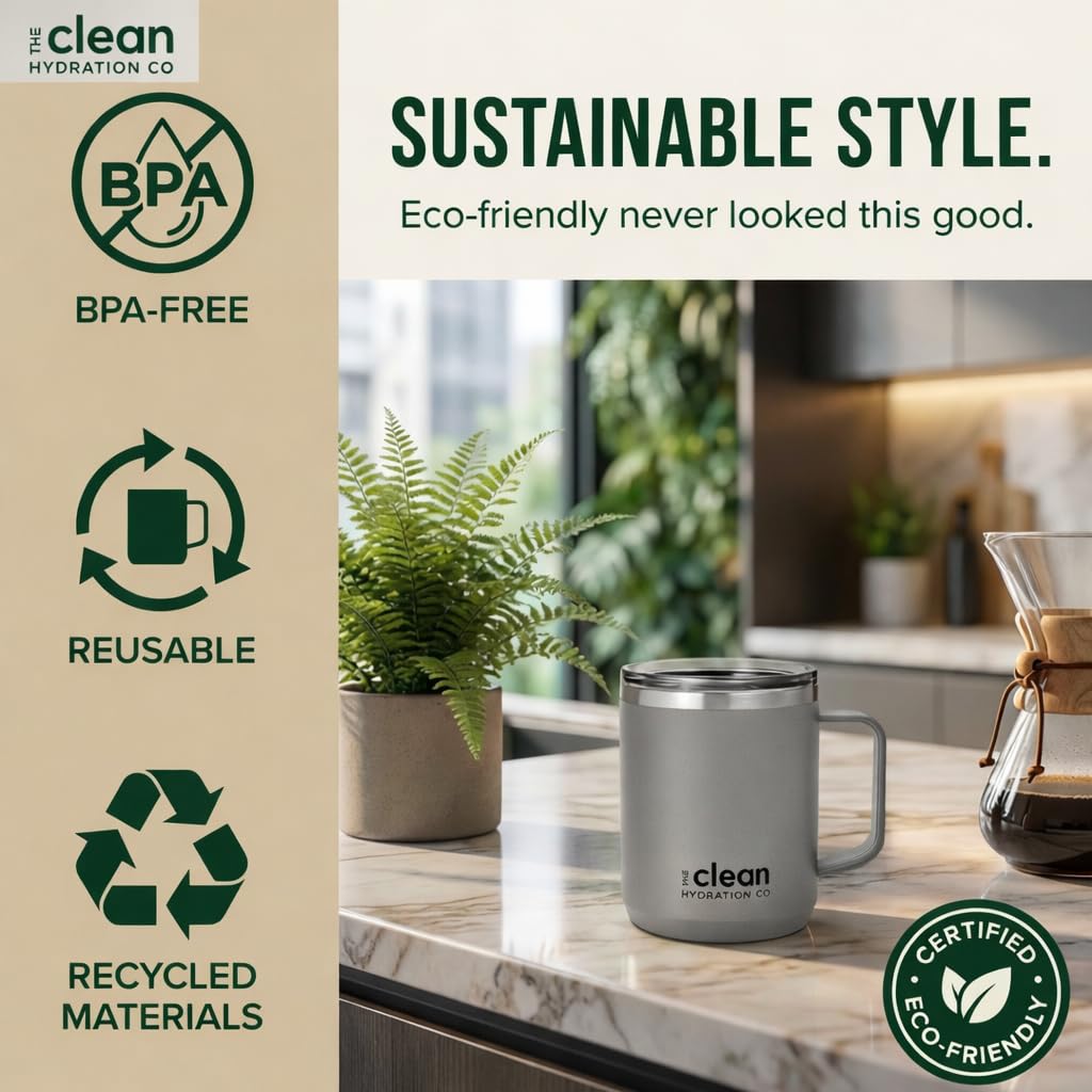 The Clean Hydration Co. Insulated Travel Mug