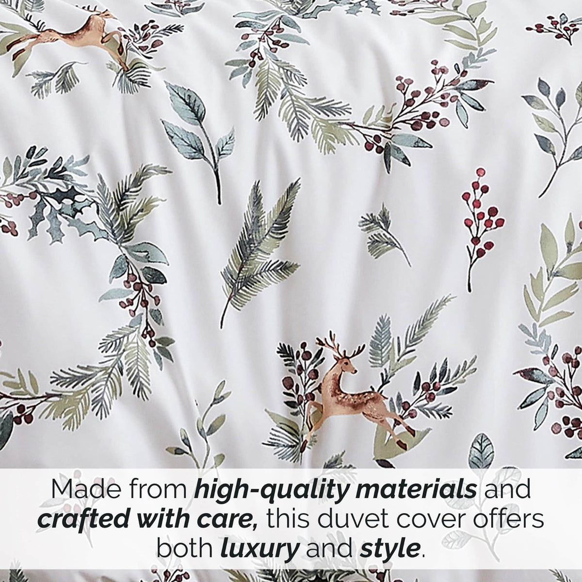 Southshore Fine Linens Happy Holidays Oversized Duvet Cover Set