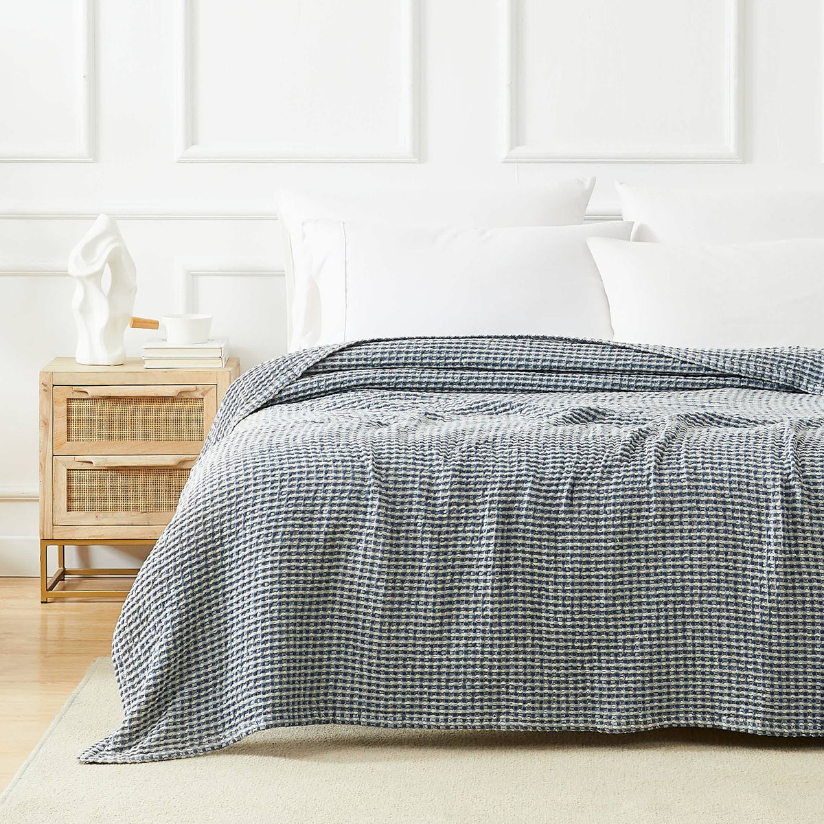 Southshore Fine Linens Tama Cotton Waffle Blankets and Throws