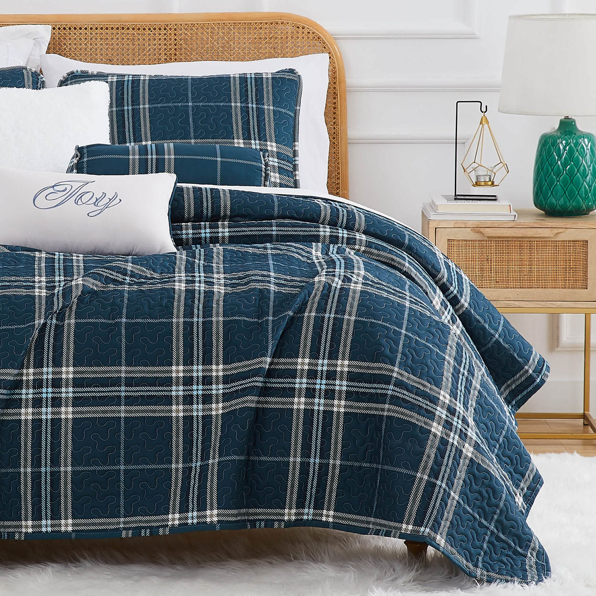Southshore Fine Linens Vilano Plaid 6PC Quilt Set