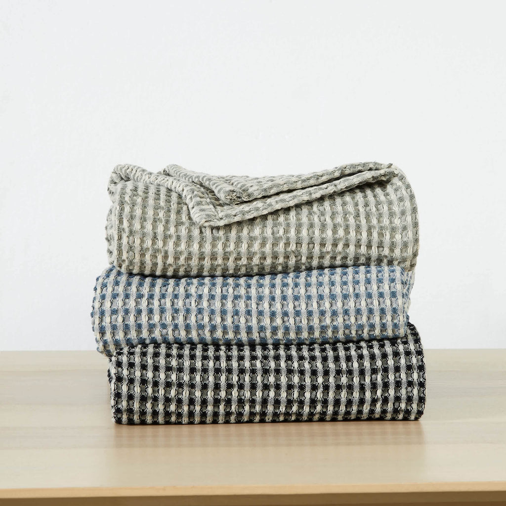 Southshore Fine Linens Tama Cotton Waffle Blankets and Throws