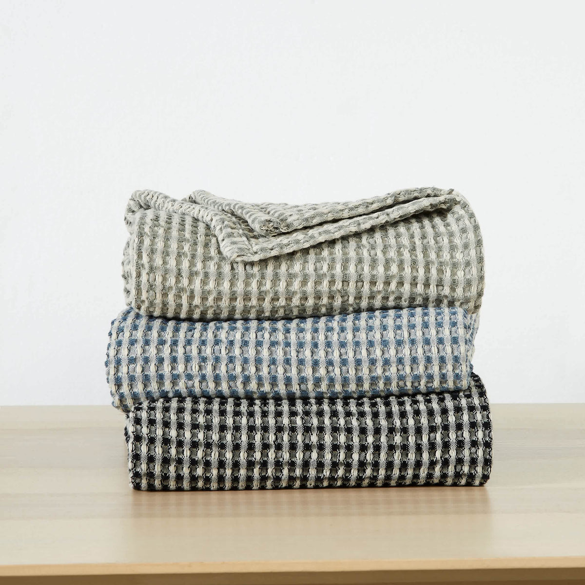 Southshore Fine Linens Tama Cotton Waffle Blankets and Throws