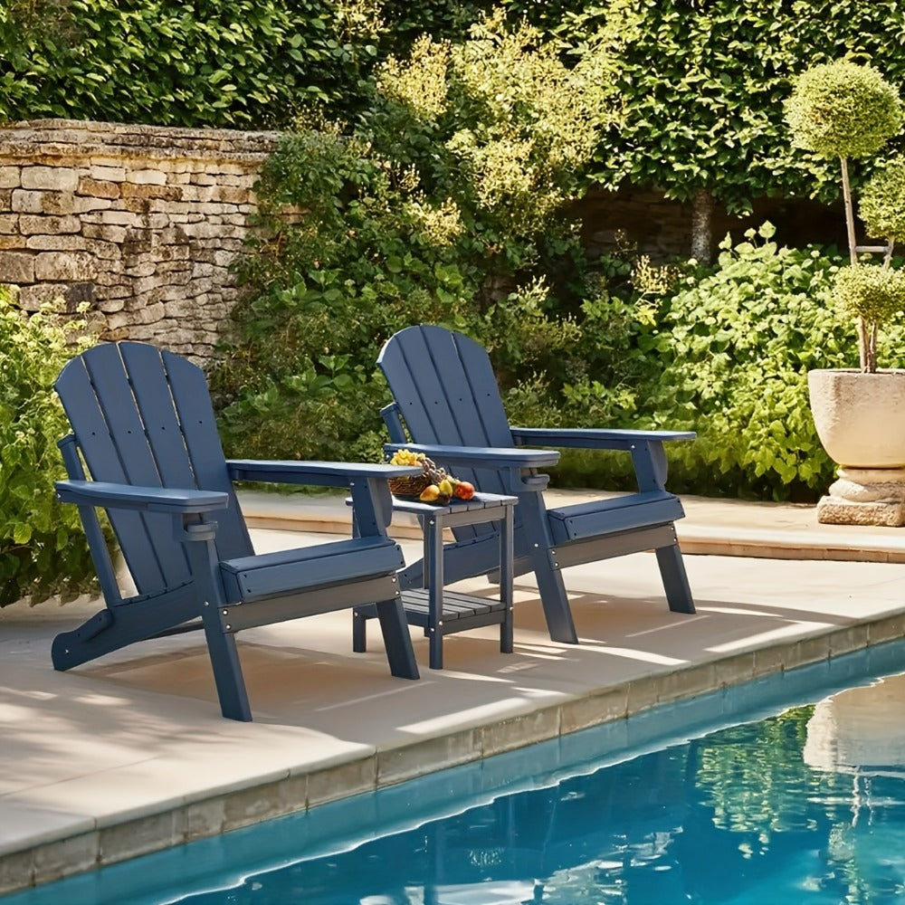 Outdoor Side Table by Furn Mivo, Rectangular HDPE Design with Lower Shelf and One-, Two- or Four-Piece Options