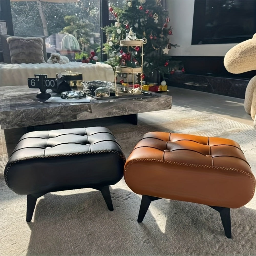 Rectangular Upholstered Ottoman for Living Room and Entryway