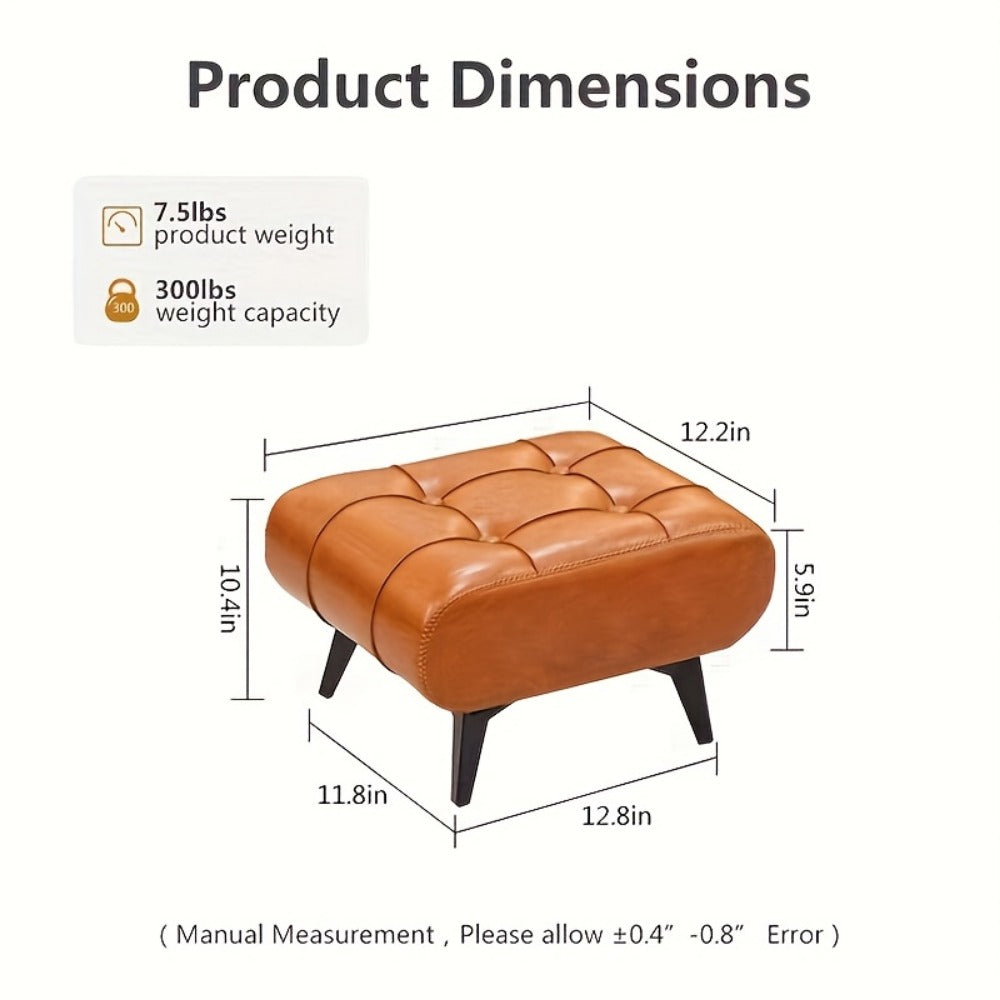 Rectangular Upholstered Ottoman for Living Room and Entryway