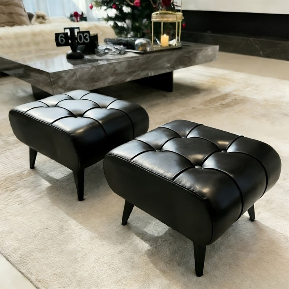 Rectangular Upholstered Ottoman for Living Room and Entryway