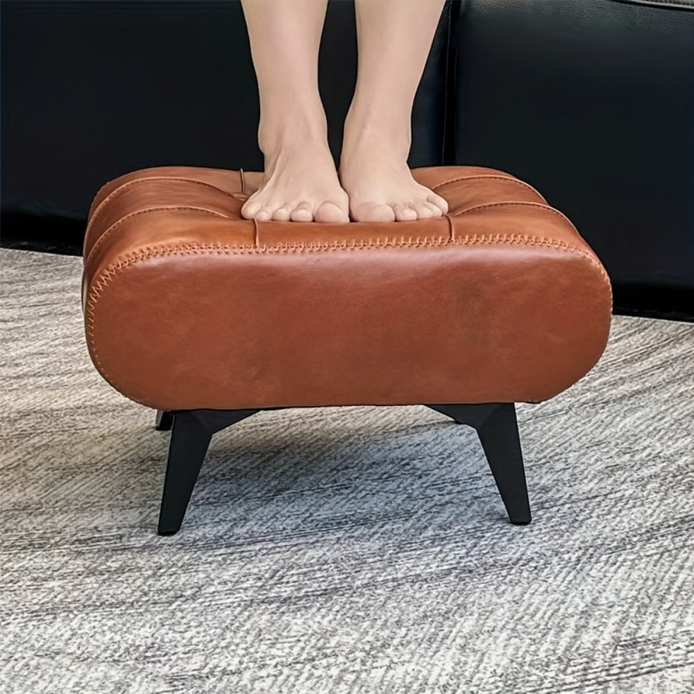 Rectangular Upholstered Ottoman for Living Room and Entryway