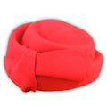 Teardrop Wool Felt Pillbox Fascinator Hat with Bow