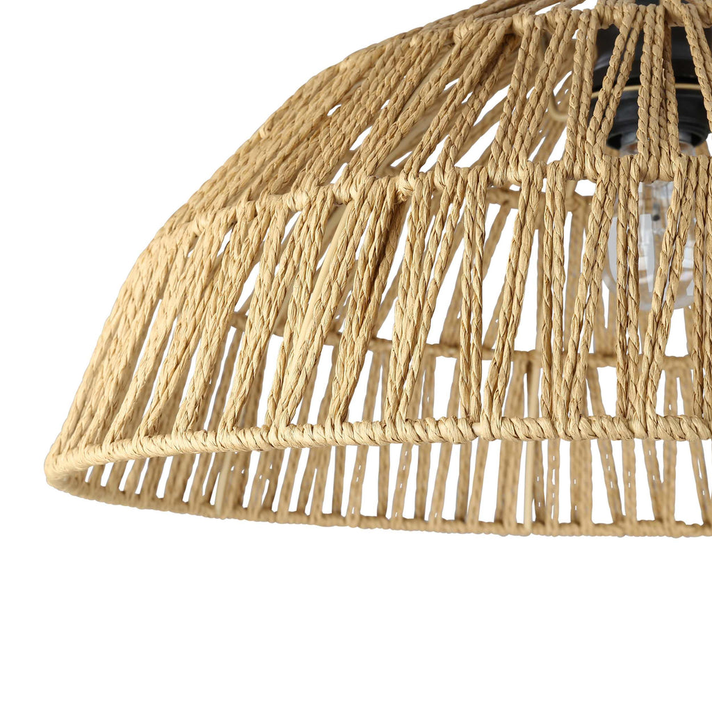 River of Goods Floor lamp with Rattan shade