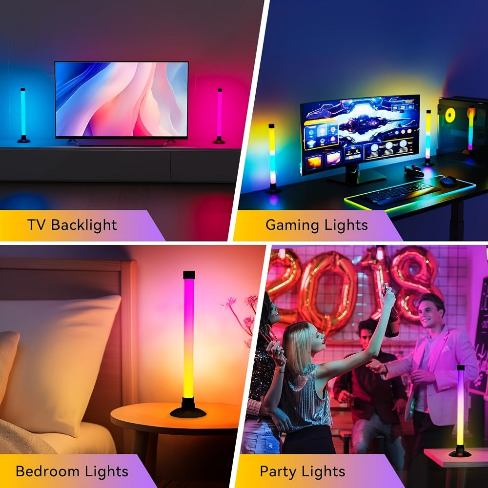 RGB Monitor Light Bars, 2-Piece USB Backlight Set with App and Remote Control