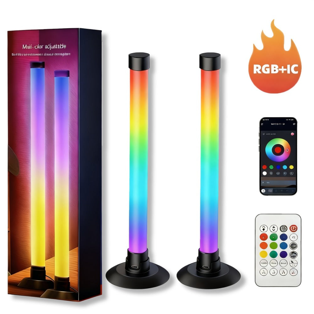 RGB Monitor Light Bars, 2-Piece USB Backlight Set with App and Remote Control