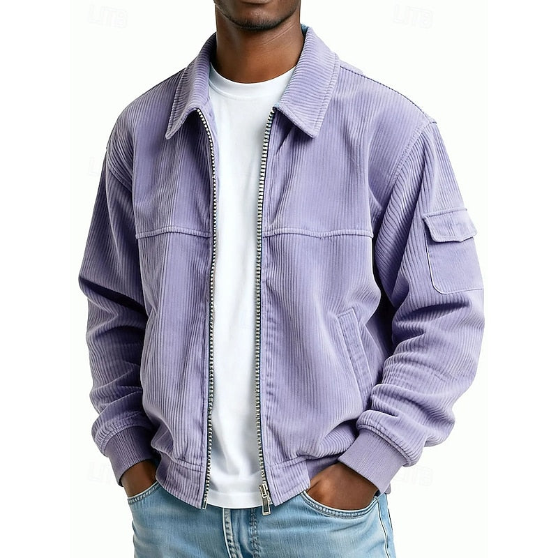 Hamish | Gerippte Zip-Jacke