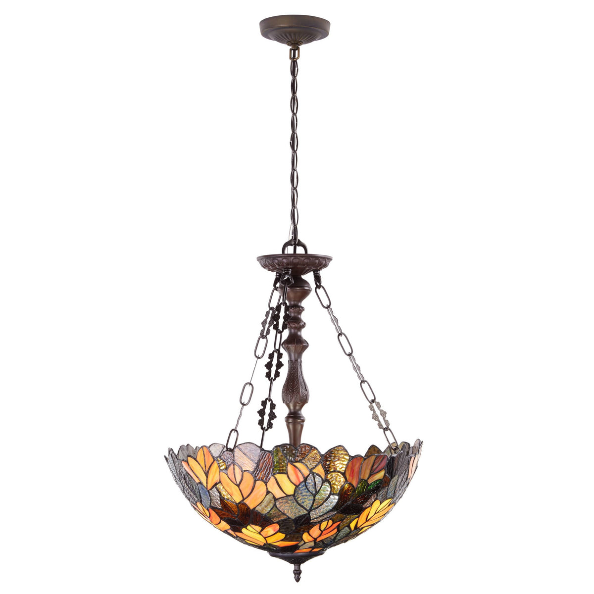 River of Goods Hanging Lamp - Amber, Red, Orange & Brown