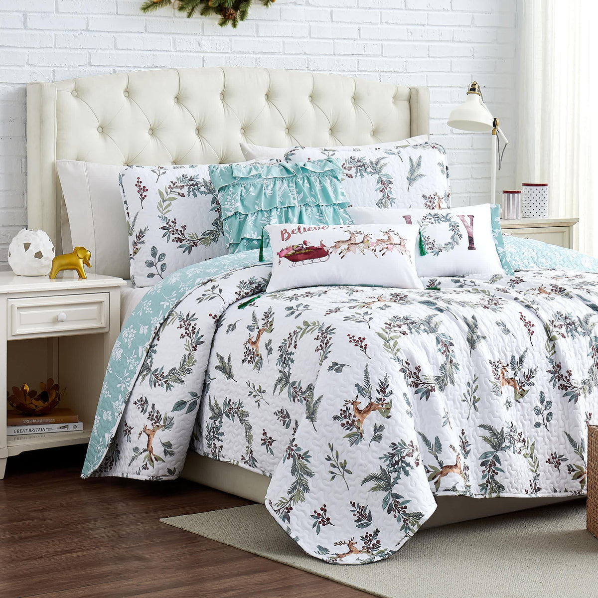Southshore Fine Linens Happy Holidays 6PC Quilt Set