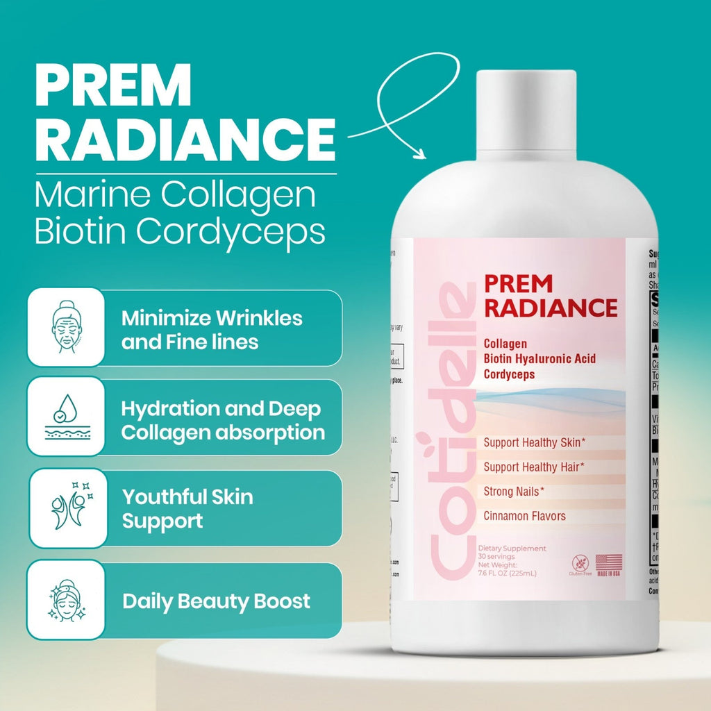Radiance Liquid Marine Collagen Biotin Hyaluronic Acid Skin Supplement Formula