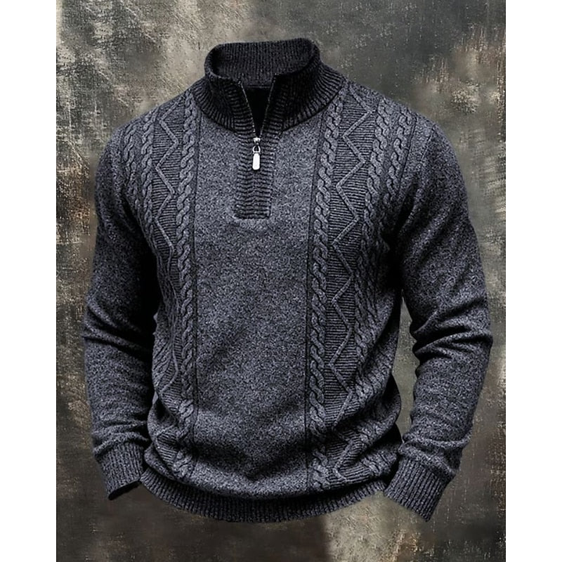 Colby | Strukturierter Quarter-Zip-Pullover