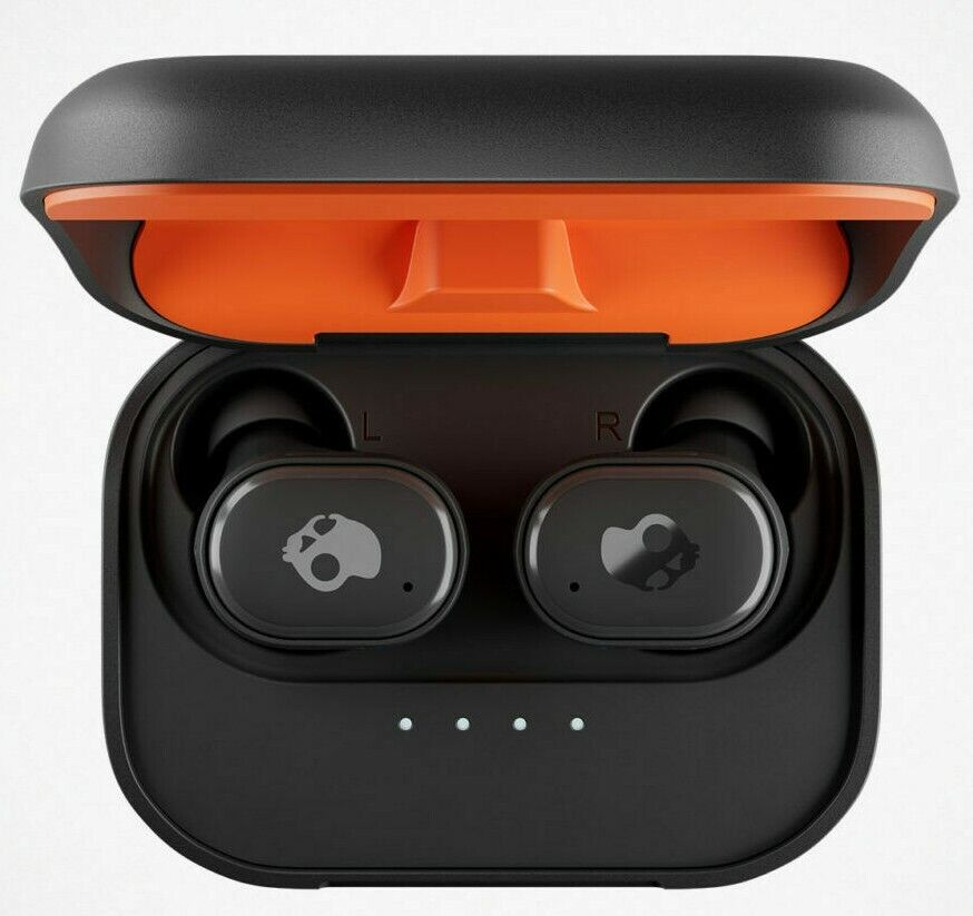 Skullcandy GRIND FUEL True Wireless Earbuds-BLACK/ORANGE (Certified Refurbished)