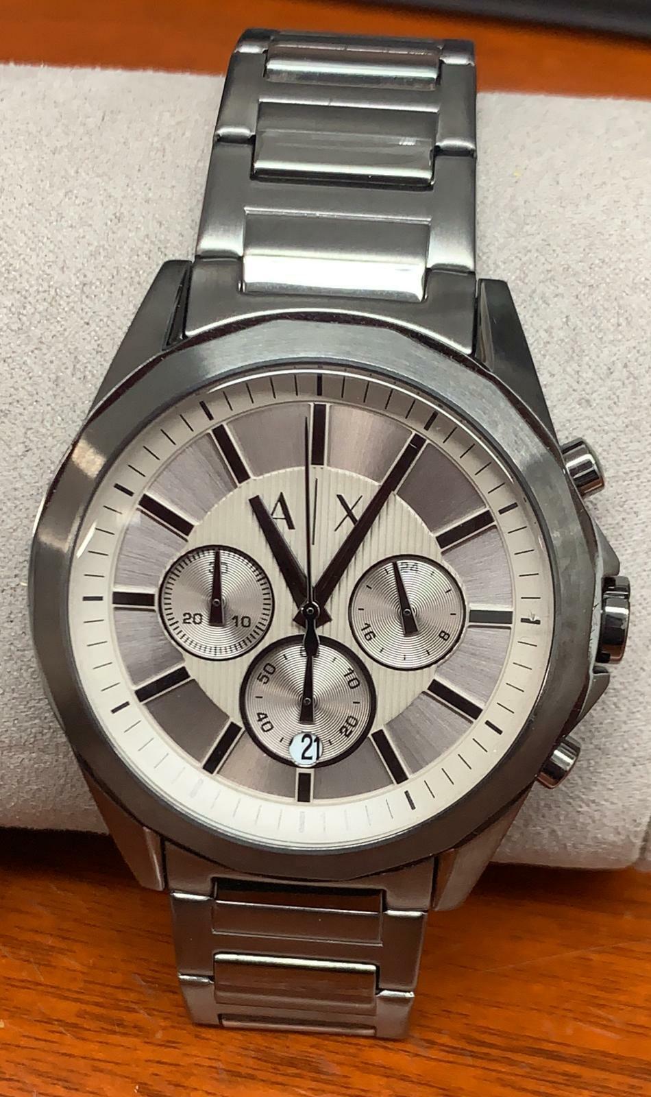Armani Exchange Drexler AX2603 Herren-Chronograph – Graues Zifferblatt mit Edelstahlarmband