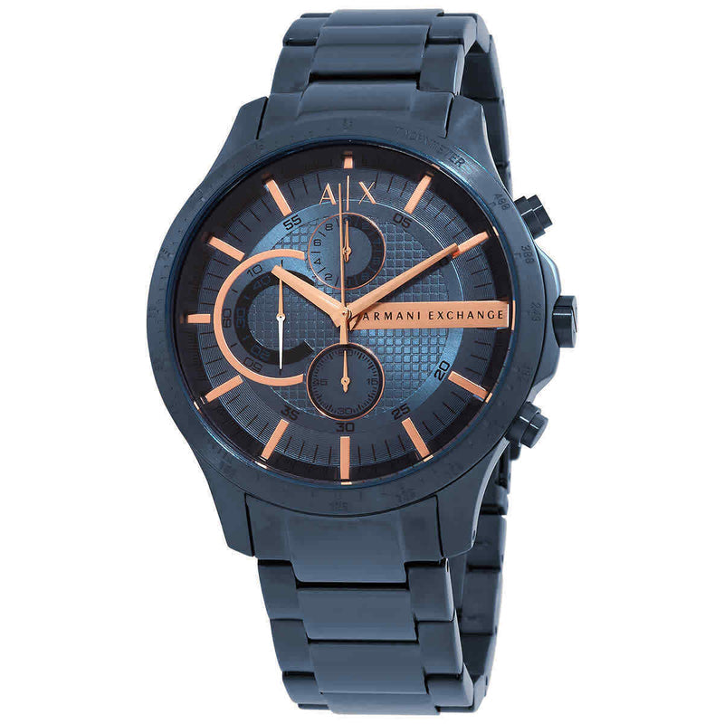 Armani Exchange Hampton AX2430 Herren-Chronograph – Blaues Zifferblatt mit blauem Edelstahlarmband