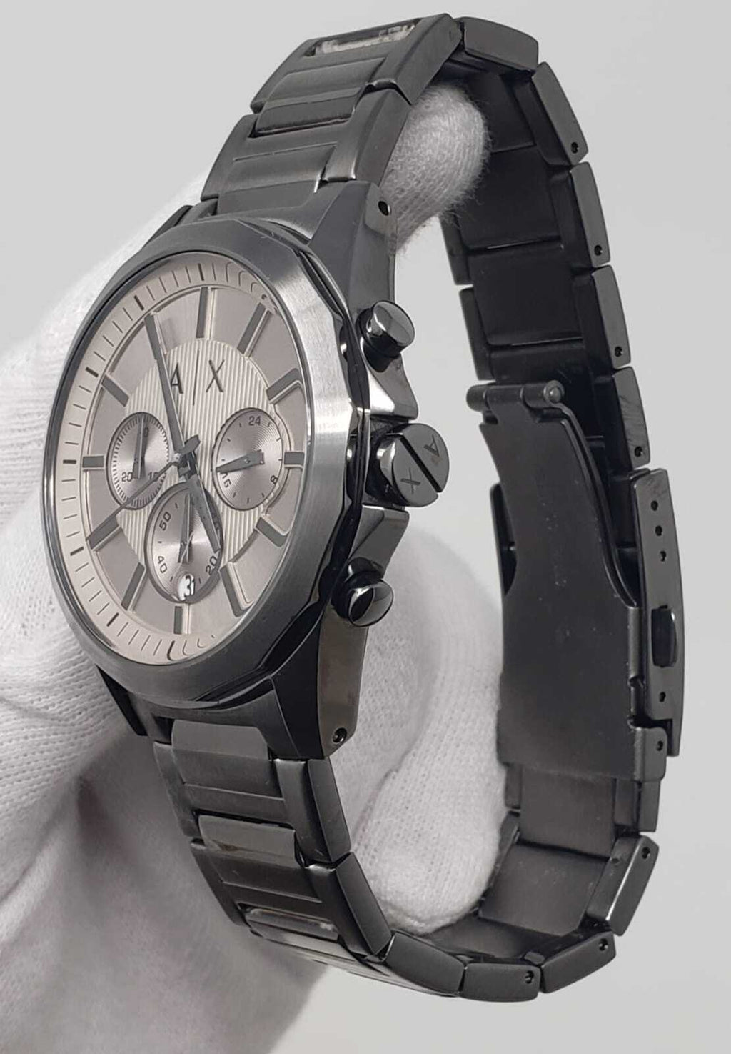 Armani Exchange Drexler AX2603 Herren-Chronograph – Graues Zifferblatt mit Edelstahlarmband