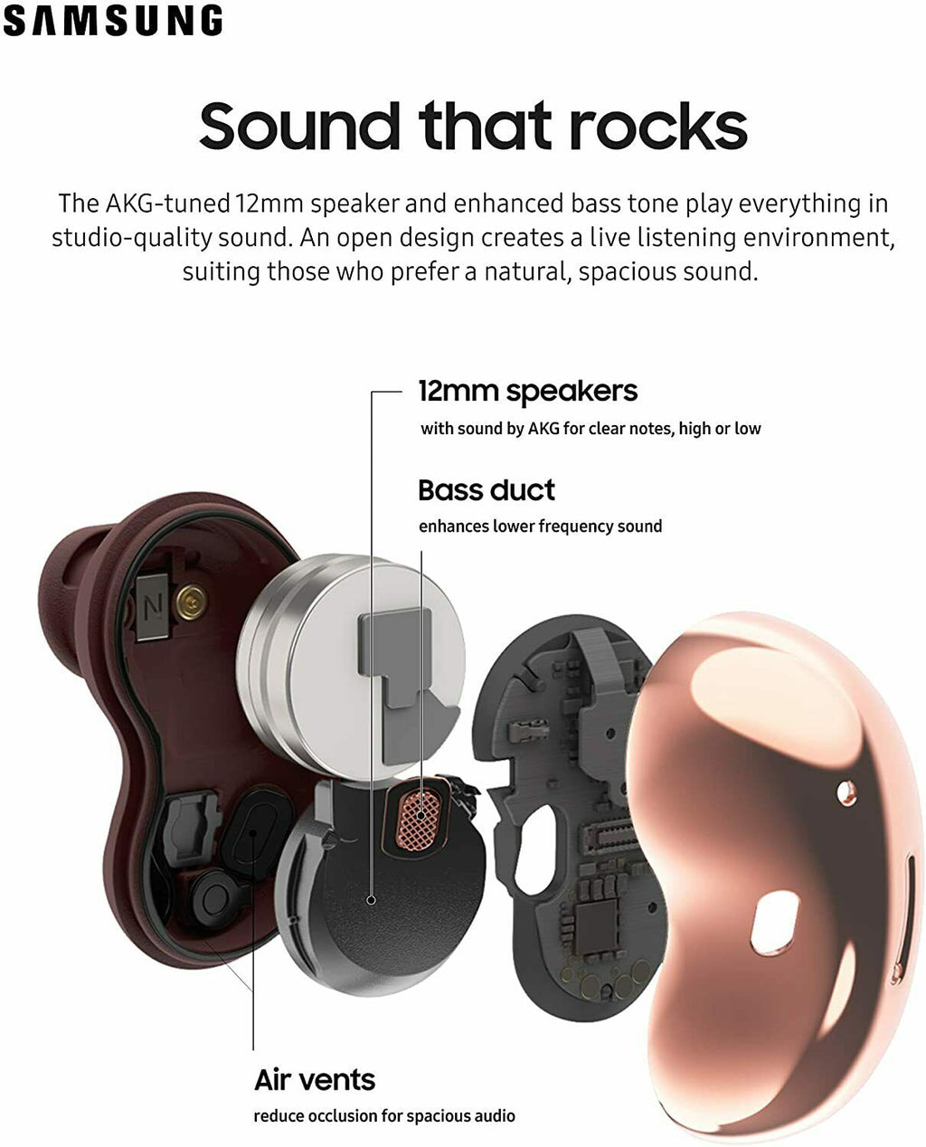 Samsung Galaxy Buds Live SM-R180 Wireless Bluetooth Earbuds