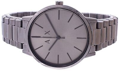 Armani Exchange Cayde AX2722 Herren-Analog-Uhr – Graues Zifferblatt mit passendem grauem Edelstahlarmband