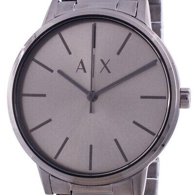 Armani Exchange Cayde AX2722 Herren-Analog-Uhr – Graues Zifferblatt mit passendem grauem Edelstahlarmband