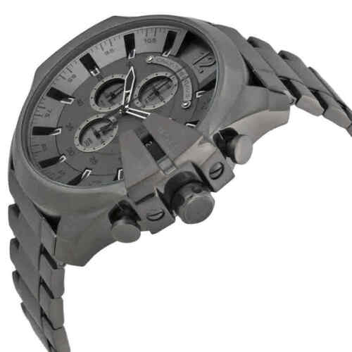 Diesel DZ4282 Mega Chief Chronograph Herrenuhr – Graues Zifferblatt & graues Edelstahlarmband