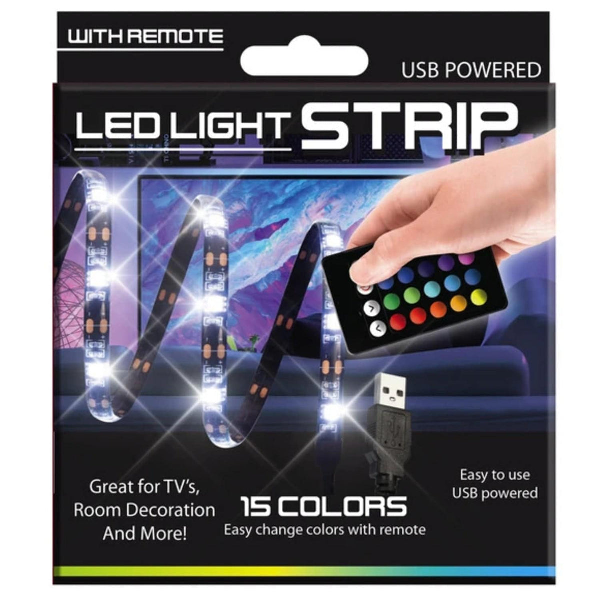 Infinite Basics RGB LED 3’ Light Strip with Remote