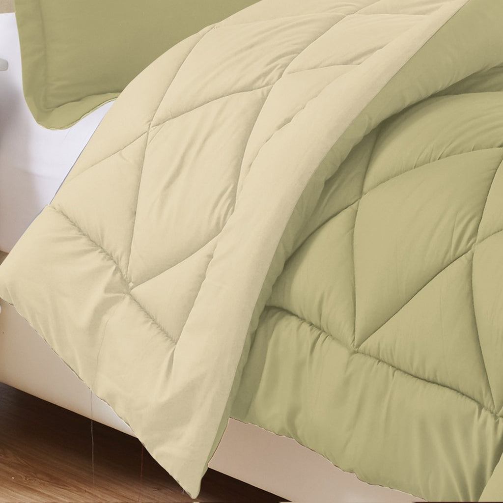 Elegant Comfort 3-Piece Reversible Diamond Stitched Comforter & Shams